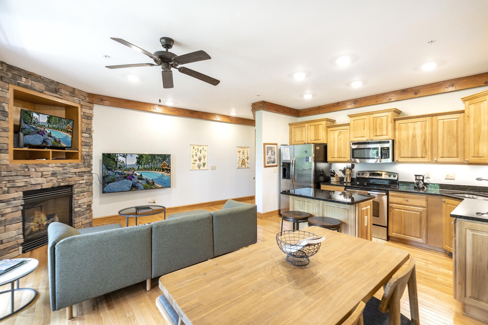 Open Floor Plan---Living, Dining and Kitchen