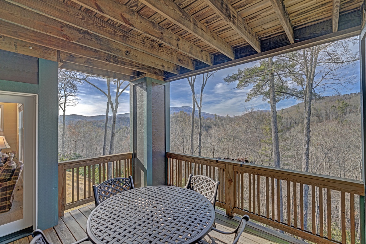 Deck Area--- Mountain View and Dining Table