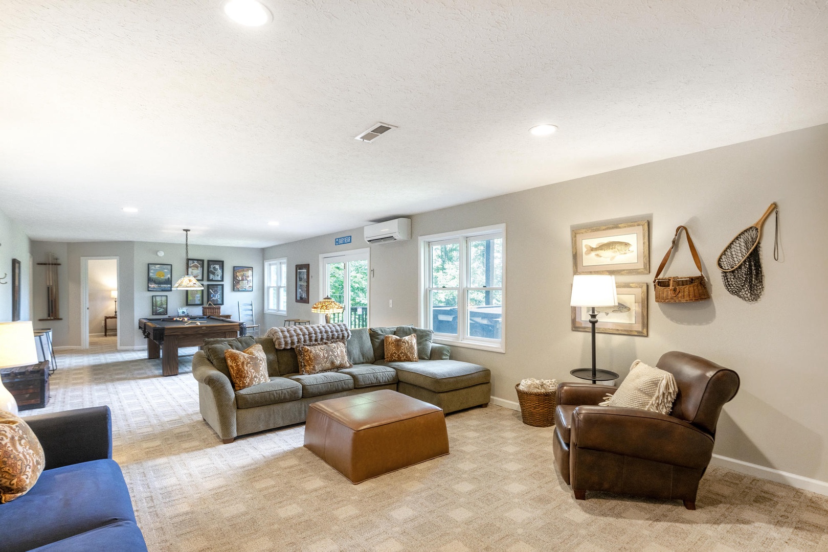 Den Area---Downstairs, Television, Billiards