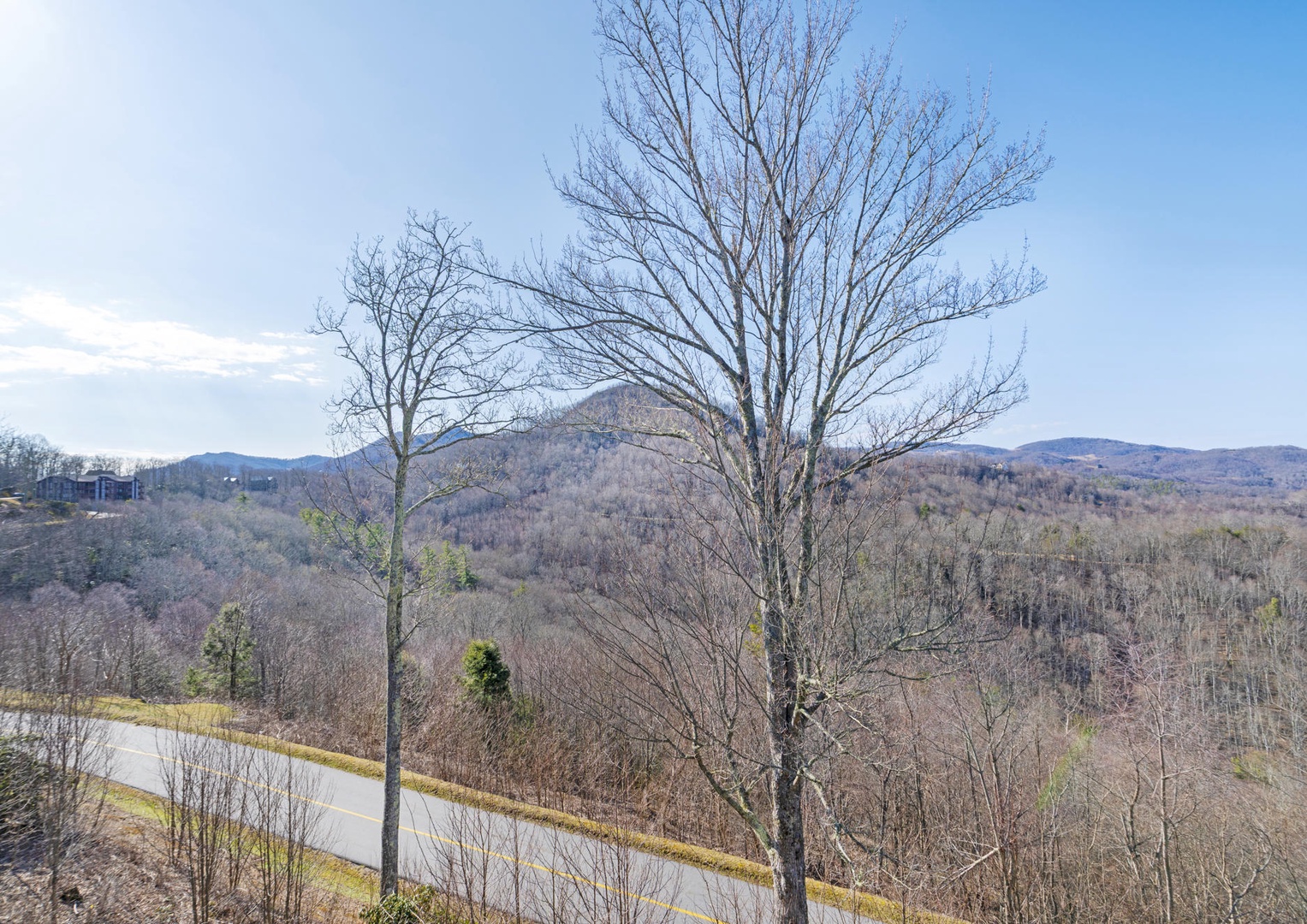 Deck Area--- Winter Mountain View