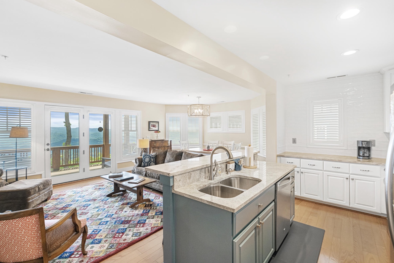 Open Floor Plan---Living, Dining and Kitchen