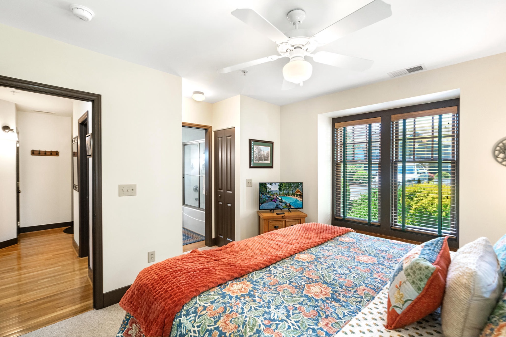 Guest Bedroom---King Size Bed, Television