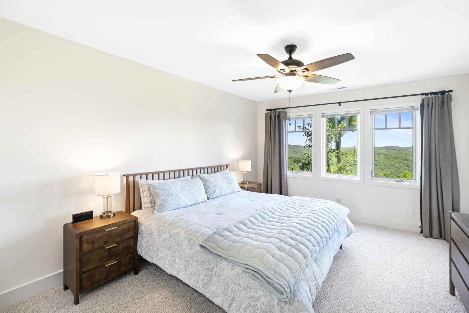Primary Bedroom---King Size Bed, Mountain View