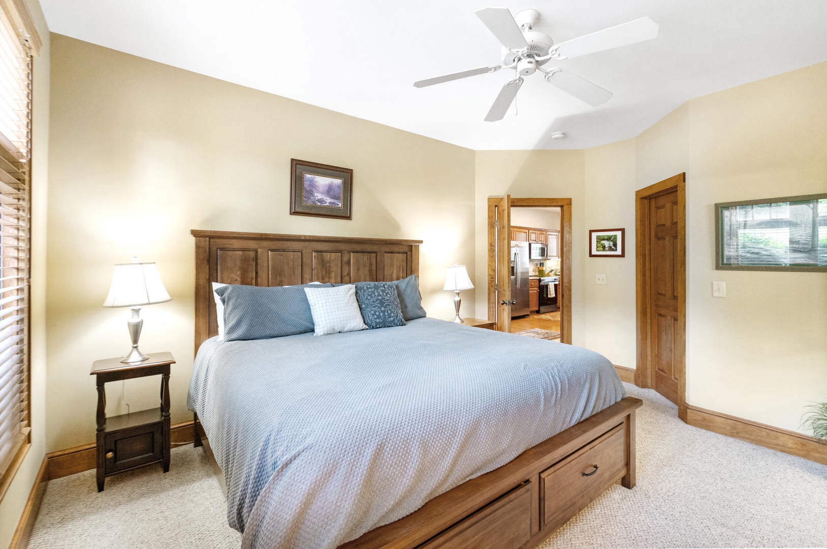 Primary Bedroom---King Size Bed, Main Floor