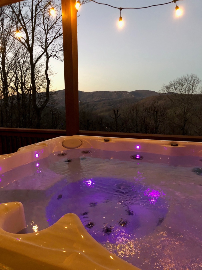 Hot Tub and Mountain View