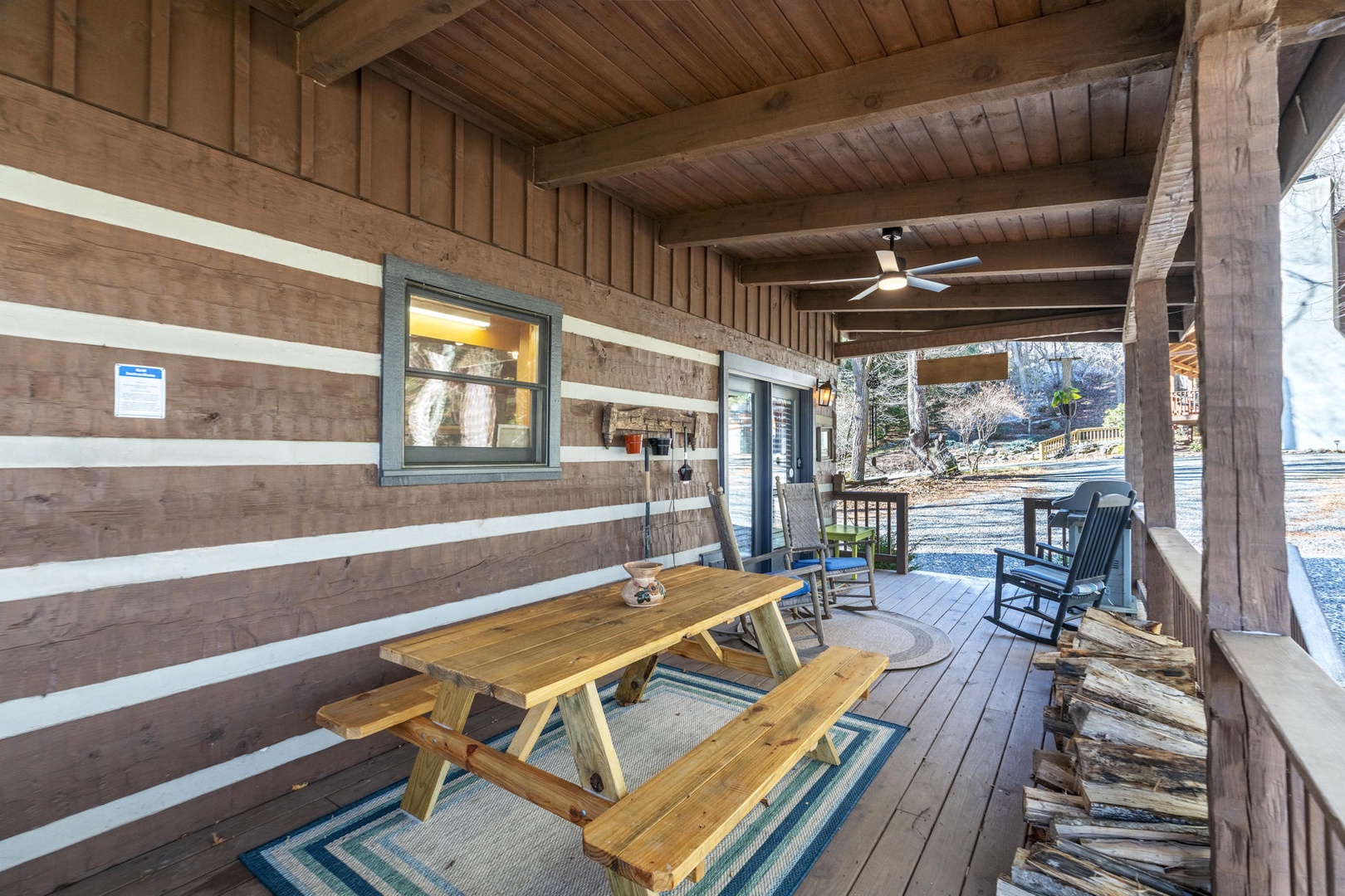 Covered Deck with Outdoor Seating