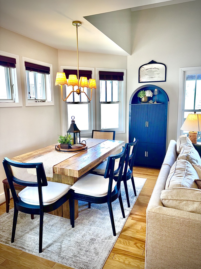 Gather around — dining for six in a beautifully updated space