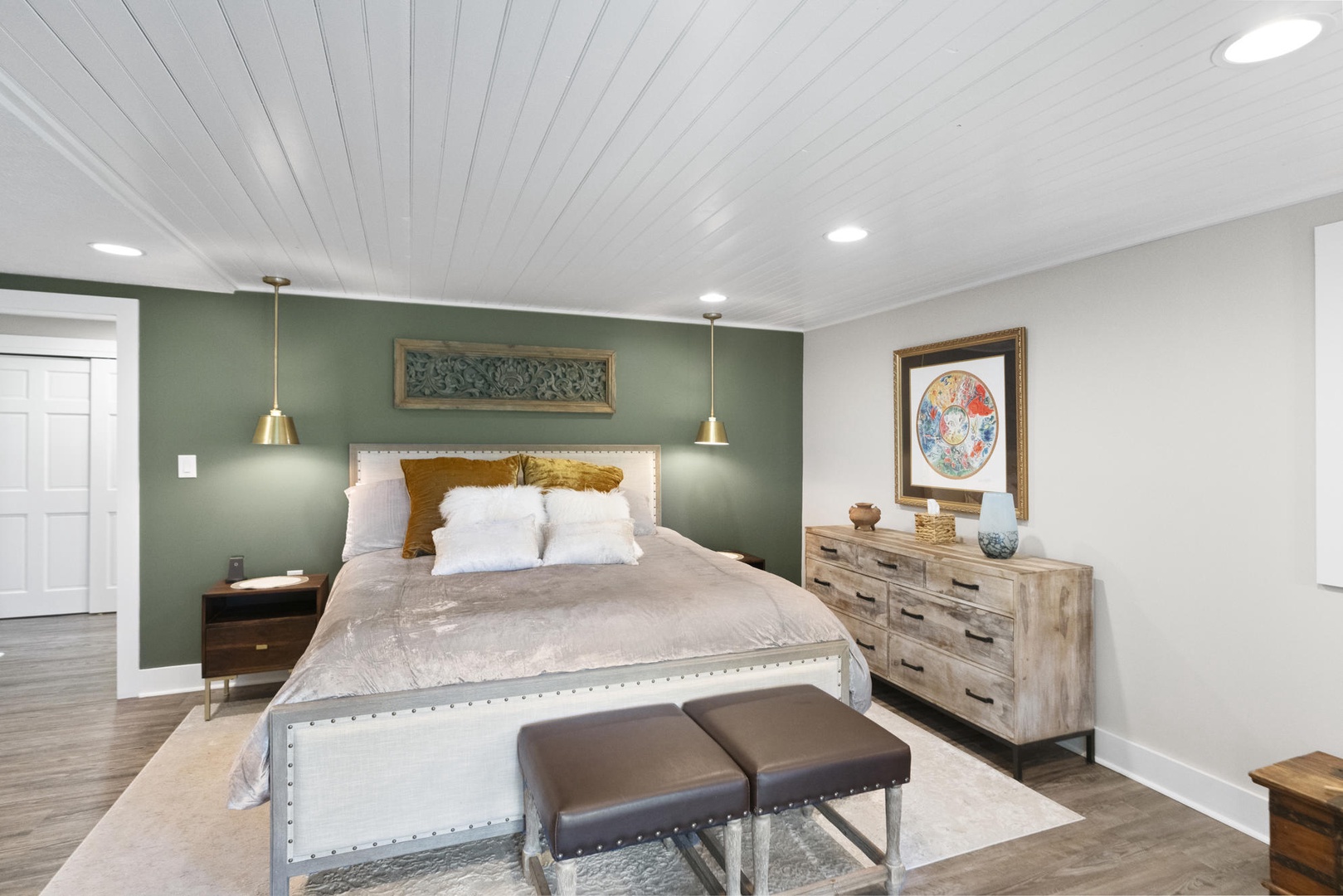 Guest Bedroom---King Size Bed, Balcony Access, Downstairs