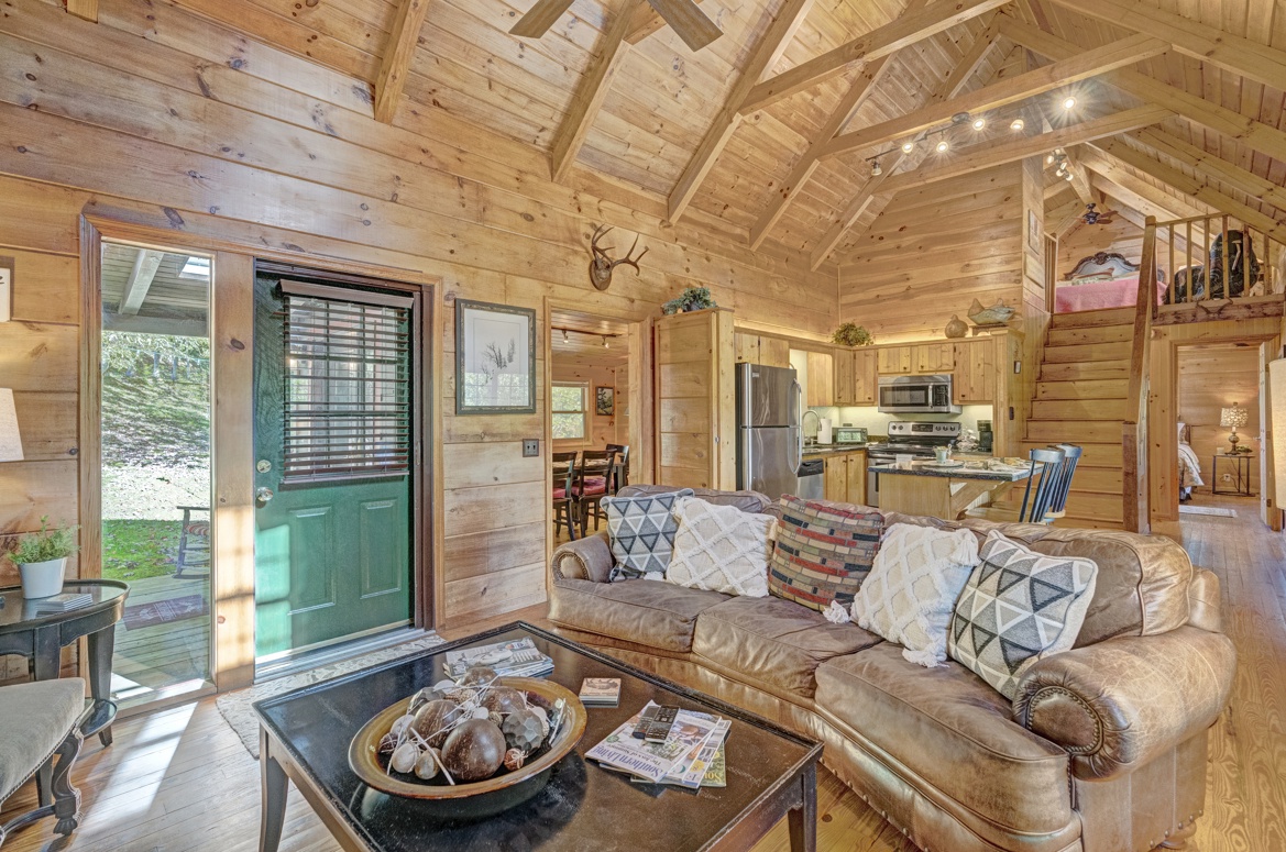 Living Room---Open Loft Area, Vaulted Ceilings