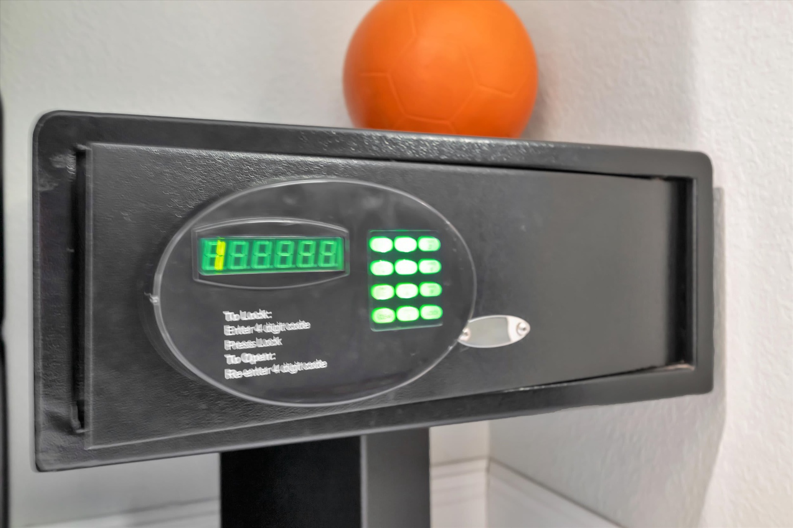 Your valuables stay protected in this secure in-room electronic safe with digital keypad—peace of mind while you explore and unwind.