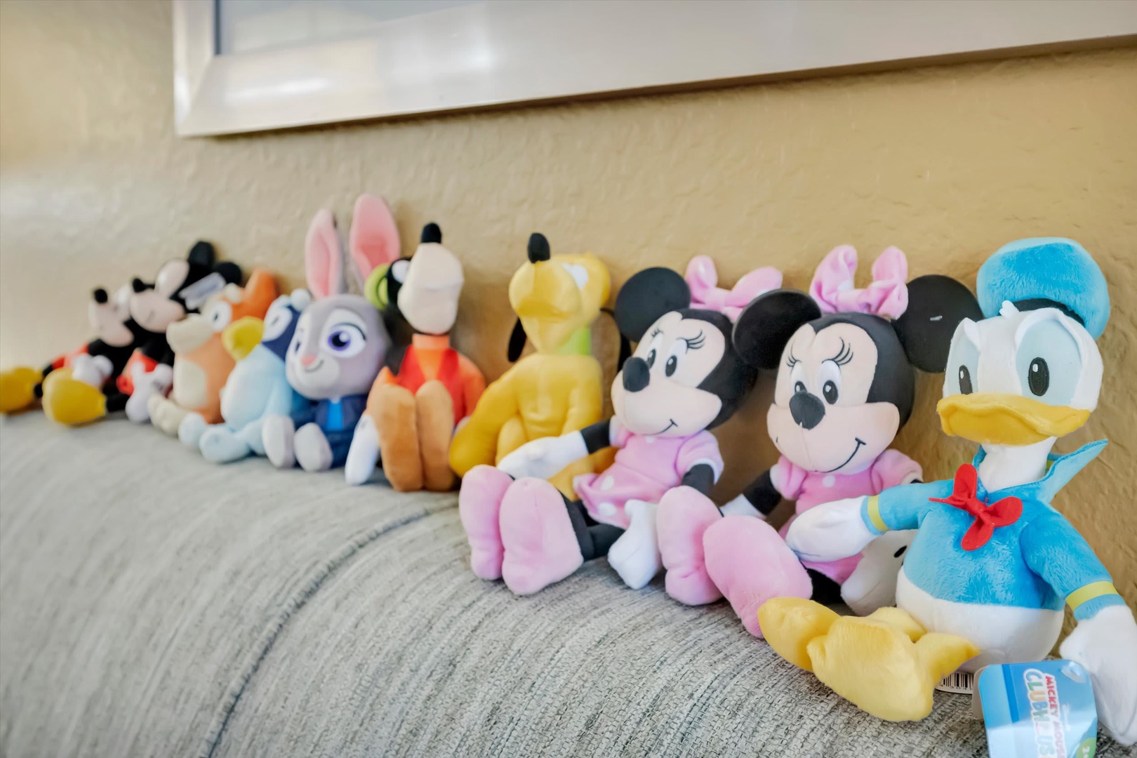 Your little ones will love discovering this cheerful collection of soft friends waiting to make their stay extra special and fun.