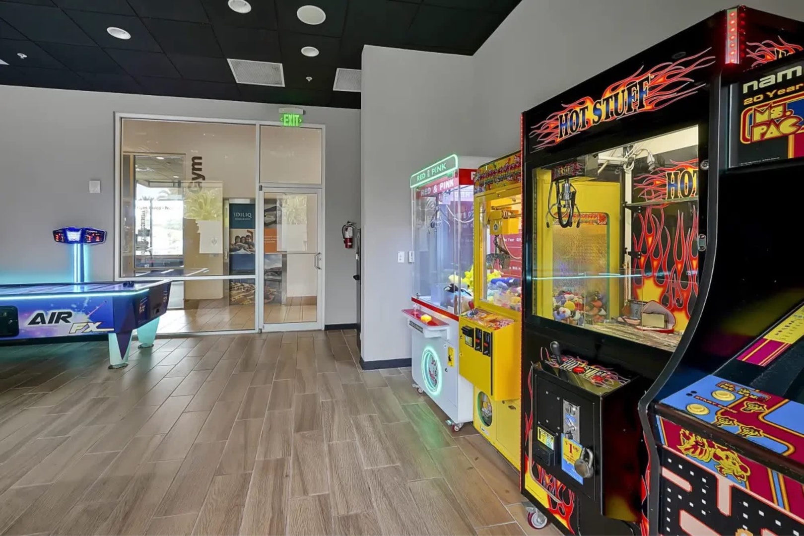Challenge your friends to air hockey and classic arcade games in your downtime, with vintage machines and prizes waiting for you.