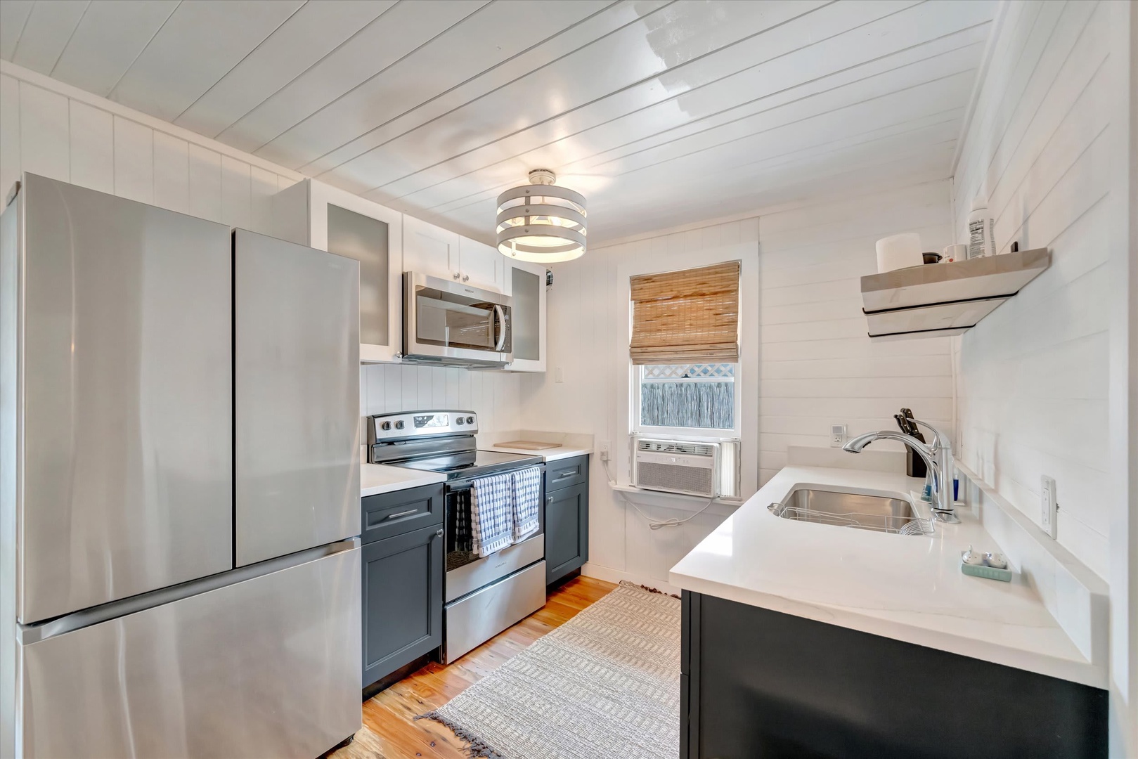 Your fully equipped kitchen has everything you need to prepare delicious meals during your stay, with modern appliances and plenty of counter space for cooking and gathering.