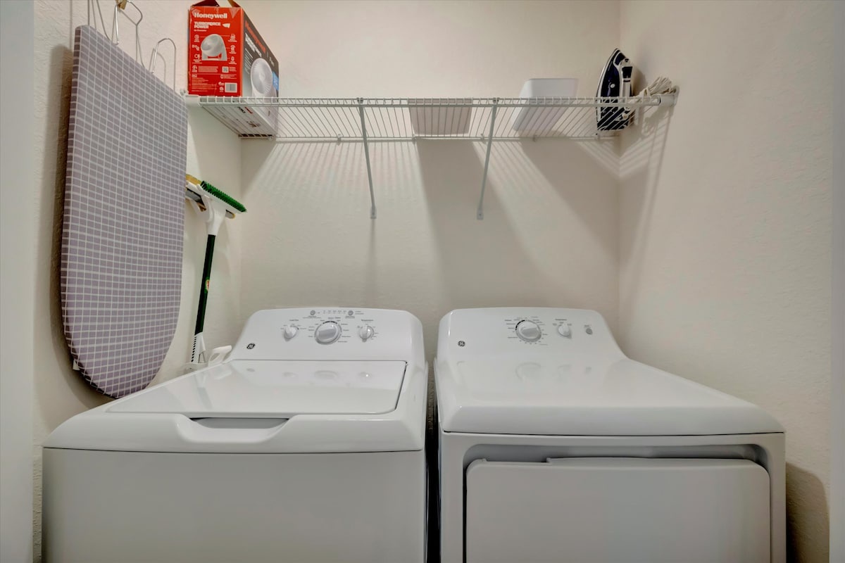 Keep your vacation wardrobe fresh with your own in-unit washer and dryer—no need to pack as much or search for a laundromat during your stay.
