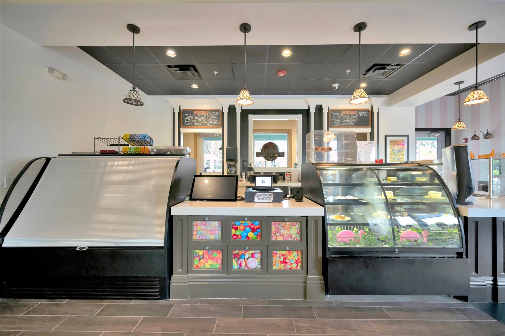 A welcoming on-site café with fresh pastries, colorful treats, and specialty drinks—perfect for your morning coffee or a sweet afternoon pick-me-up without leaving the property.