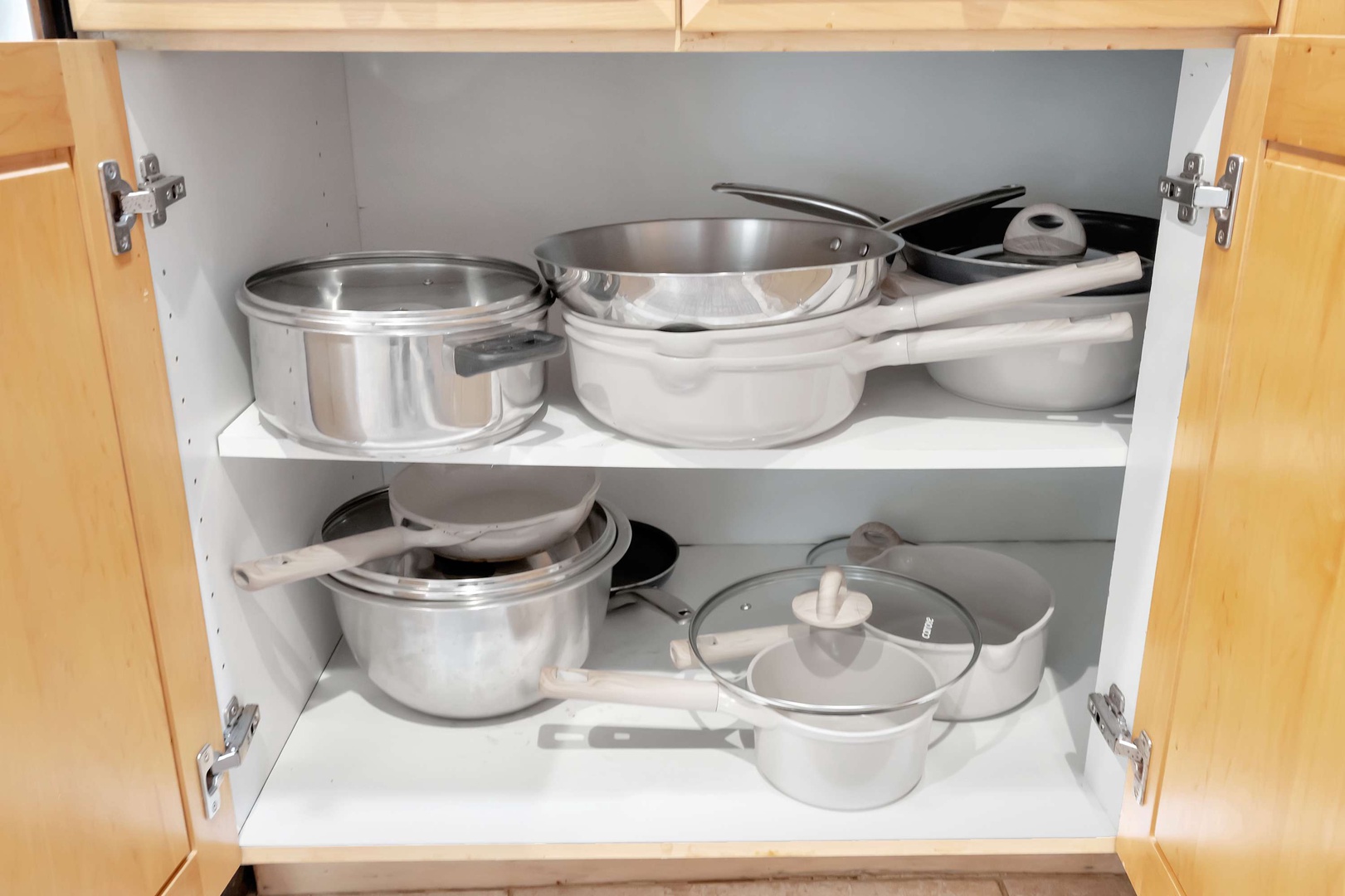 Your kitchen is stocked with quality cookware, ready for you to whip up your favorite home-cooked meals during your stay.