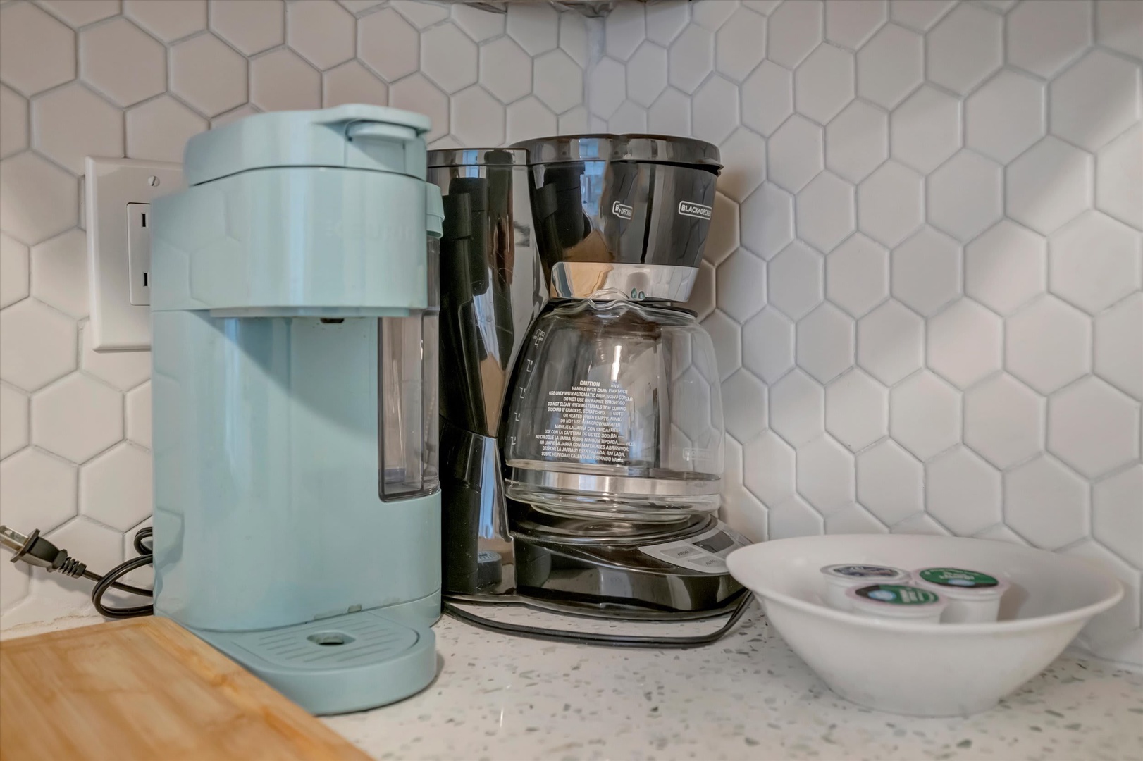 Start your mornings with fresh coffee from the stylish machines on your countertop, ready to brew your favorite cup right when you need it.