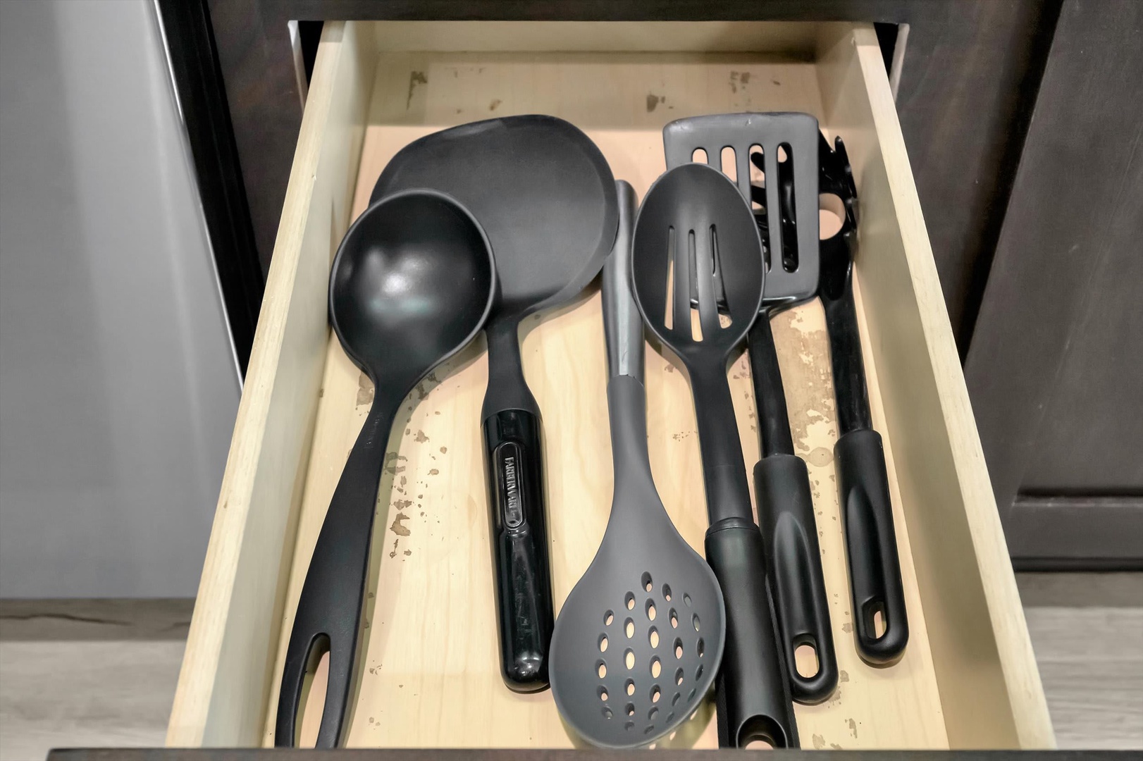 Your kitchen comes equipped with essential cooking utensils, making meal prep a breeze during your stay.