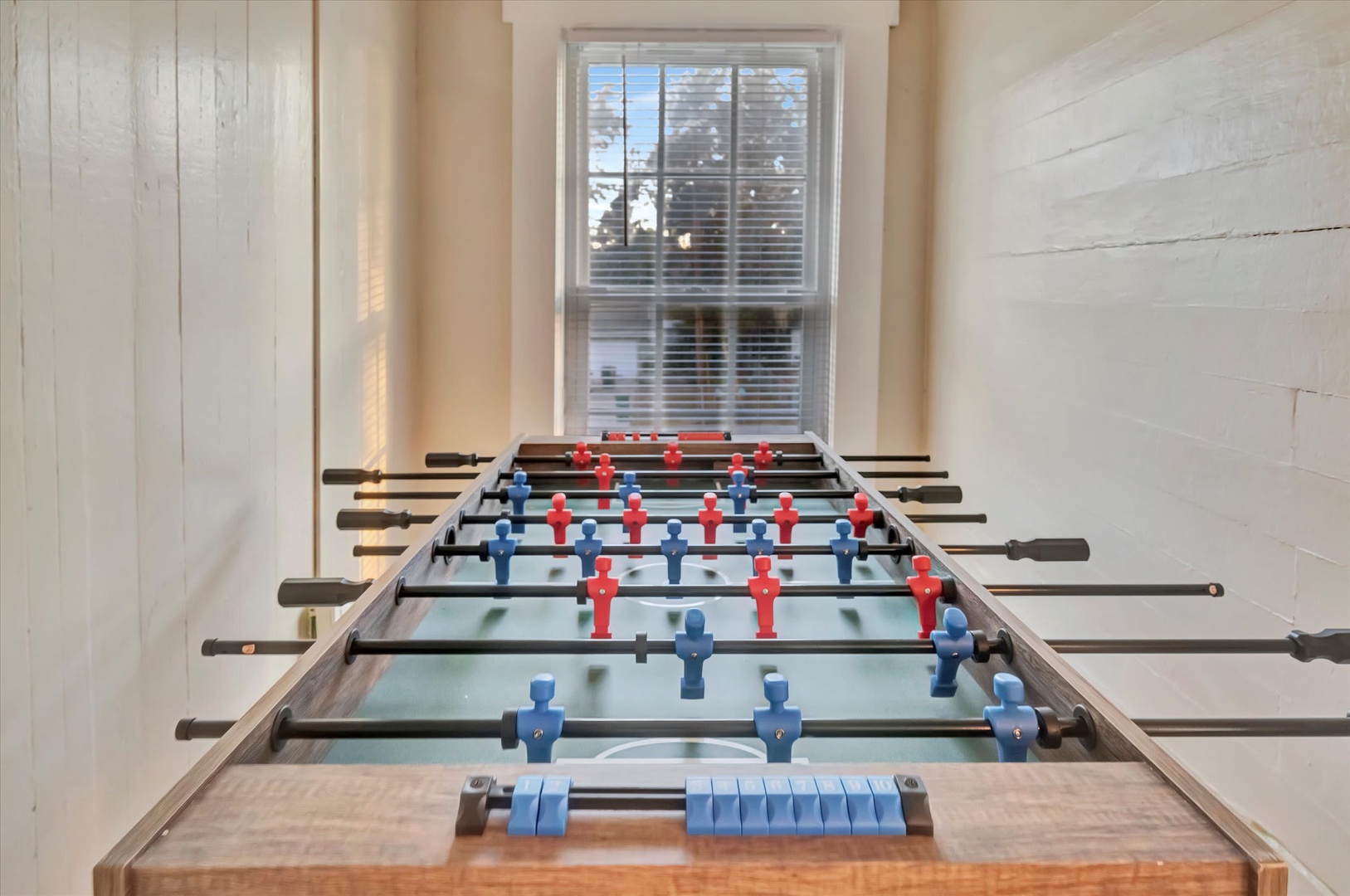 Challenge your friends to a friendly match at the foosball table, perfect for rainy afternoons or evening entertainment after a day exploring the area.