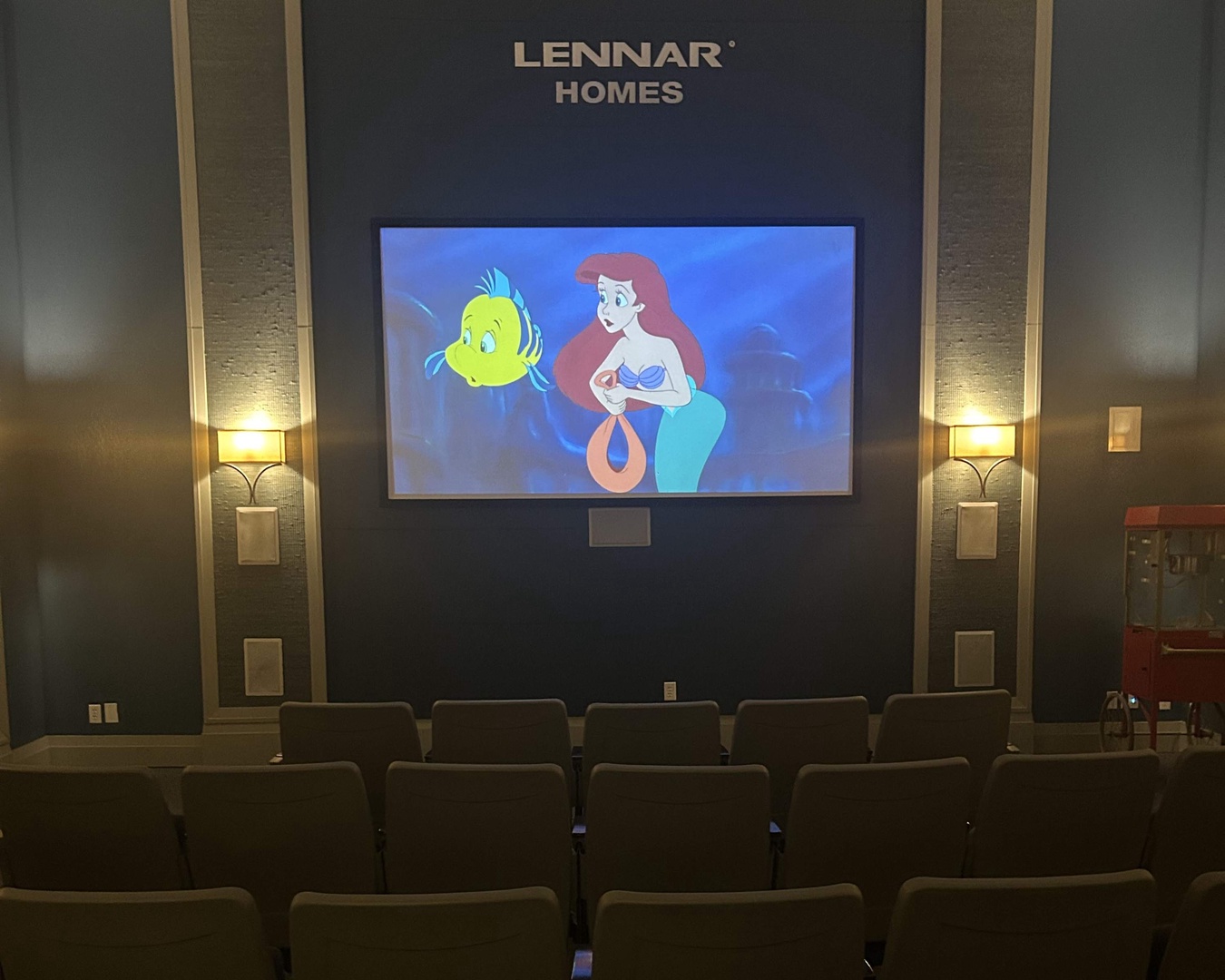 A private cinema with plush seating and surround sound offers your own on-demand movie theater experience with family and friends.