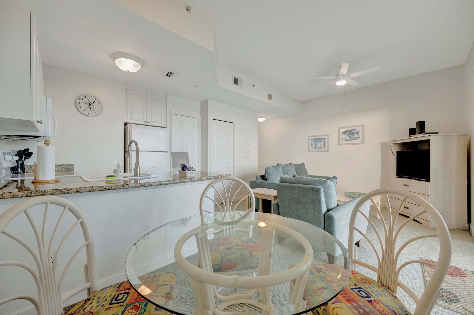 Bright, airy retreat with open-concept living, high ceilings, and soft coastal tones. The perfect breezy escape to relax after a day of adventure.