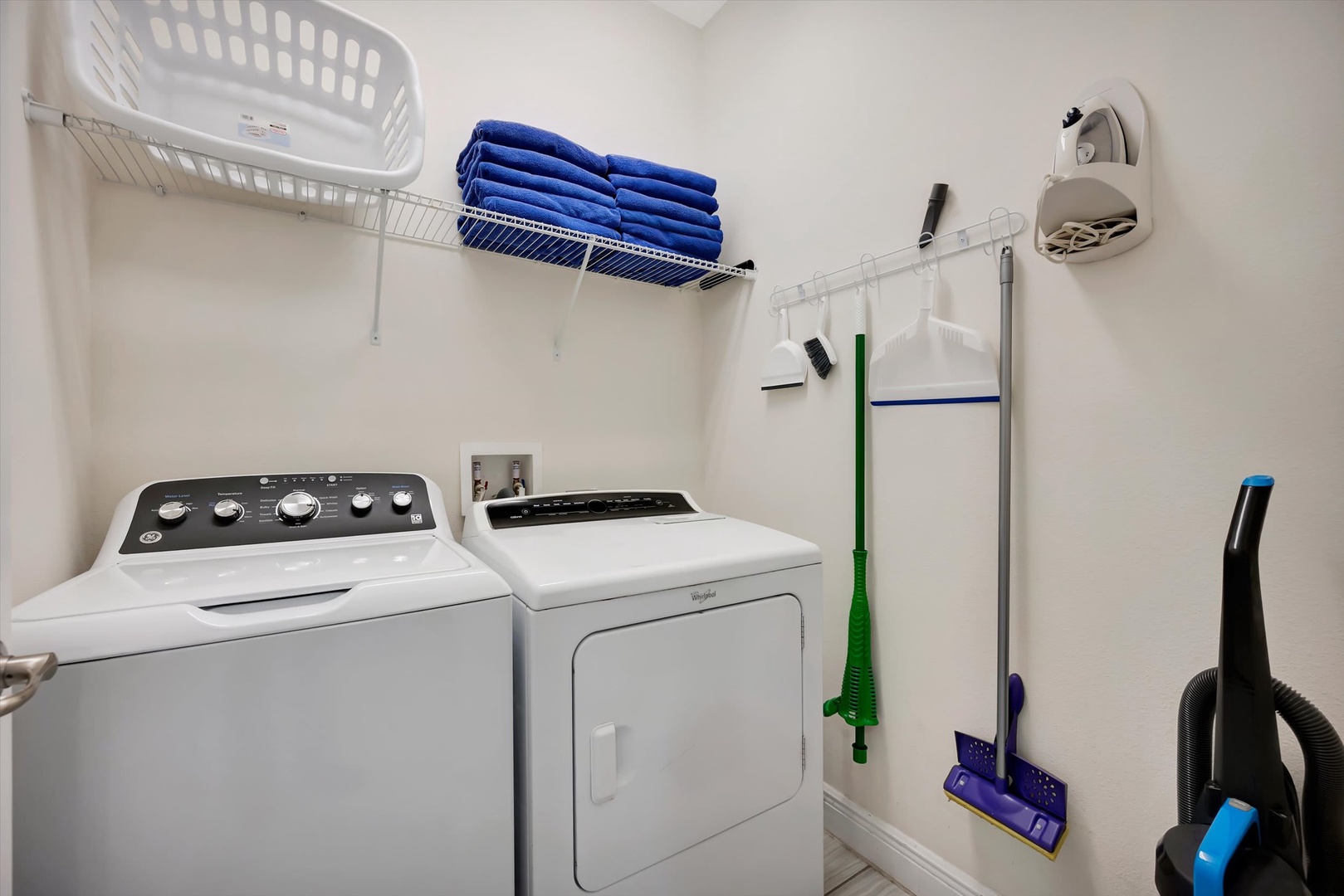 Your in-unit washer and dryer make it easy to pack light and keep fresh towels and linens throughout your stay.
