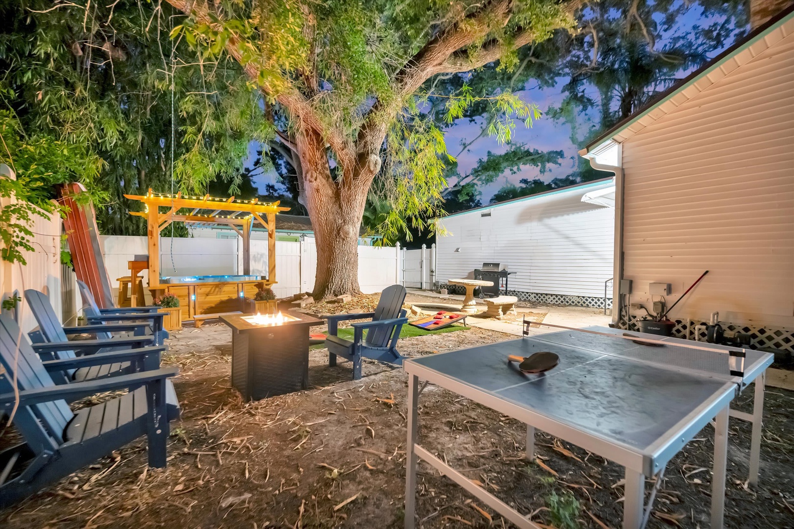 Gather around the fire pit for evening stories, challenge friends to ping pong, or fire up the grill for a backyard cookout under the stars—your perfect outdoor retreat awaits.