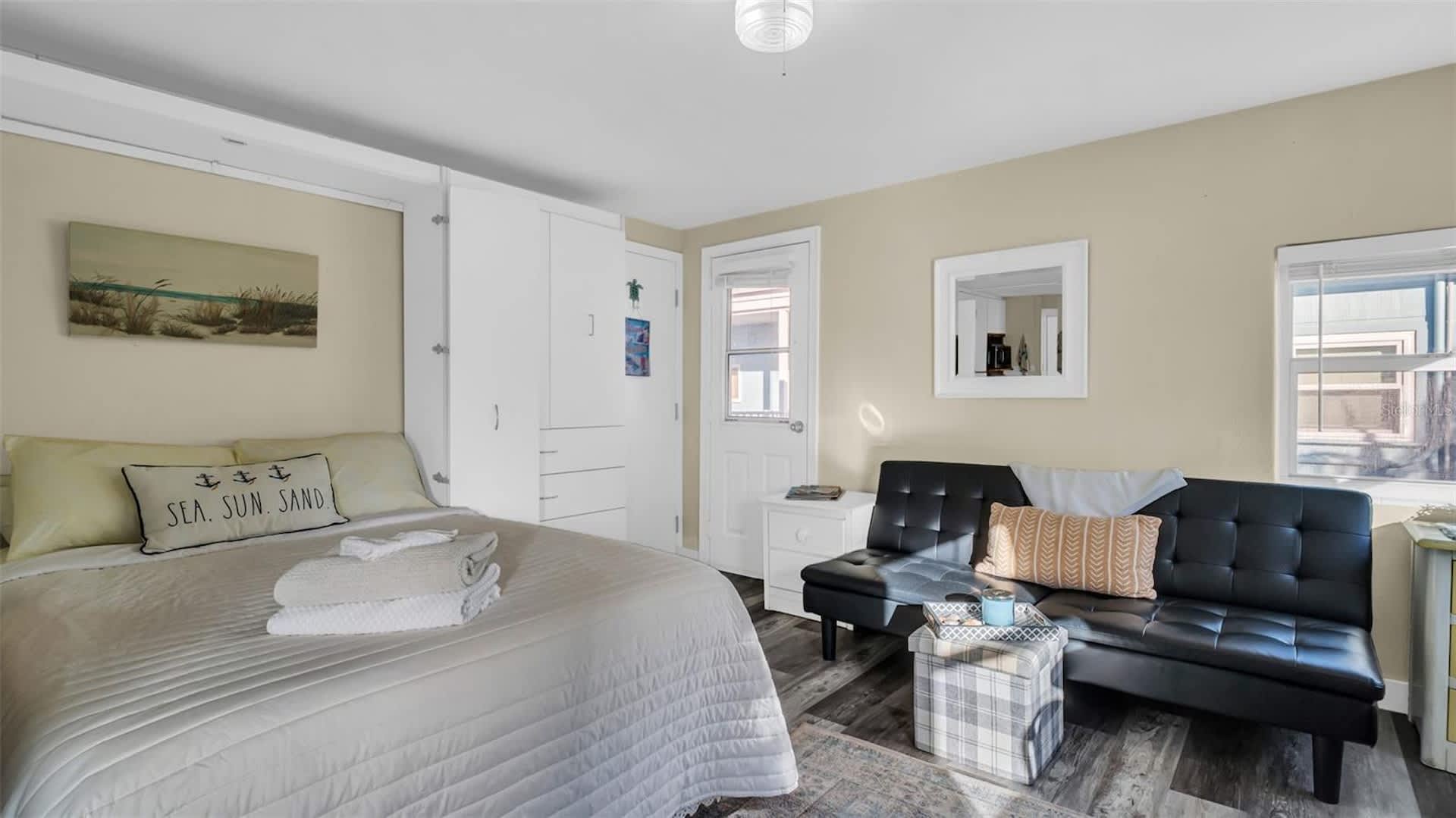 Unwind in your bright, comfortably furnished space with everything you need for a relaxing coastal getaway at your fingertips.