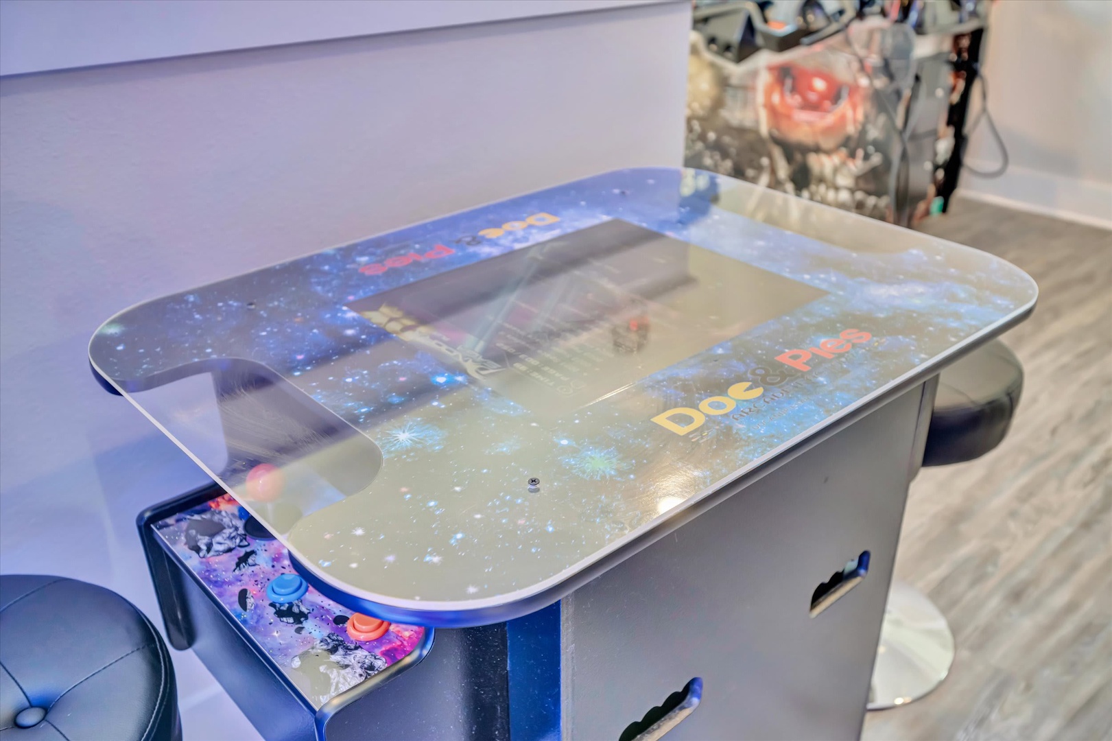 Game on! Settle in for some friendly competition at your personal arcade-style table, where classic gaming meets modern comfort in your own space.