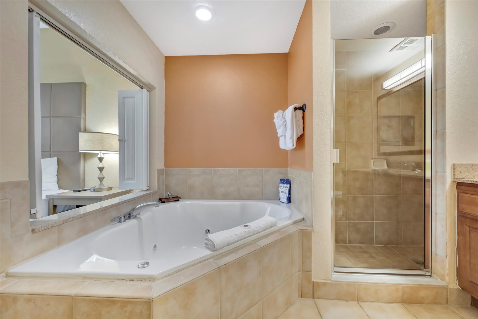 Unwind in your own private spa-like retreat, complete with a jetted soaking tub and separate walk-in shower—perfect for relaxing after a day of adventure.