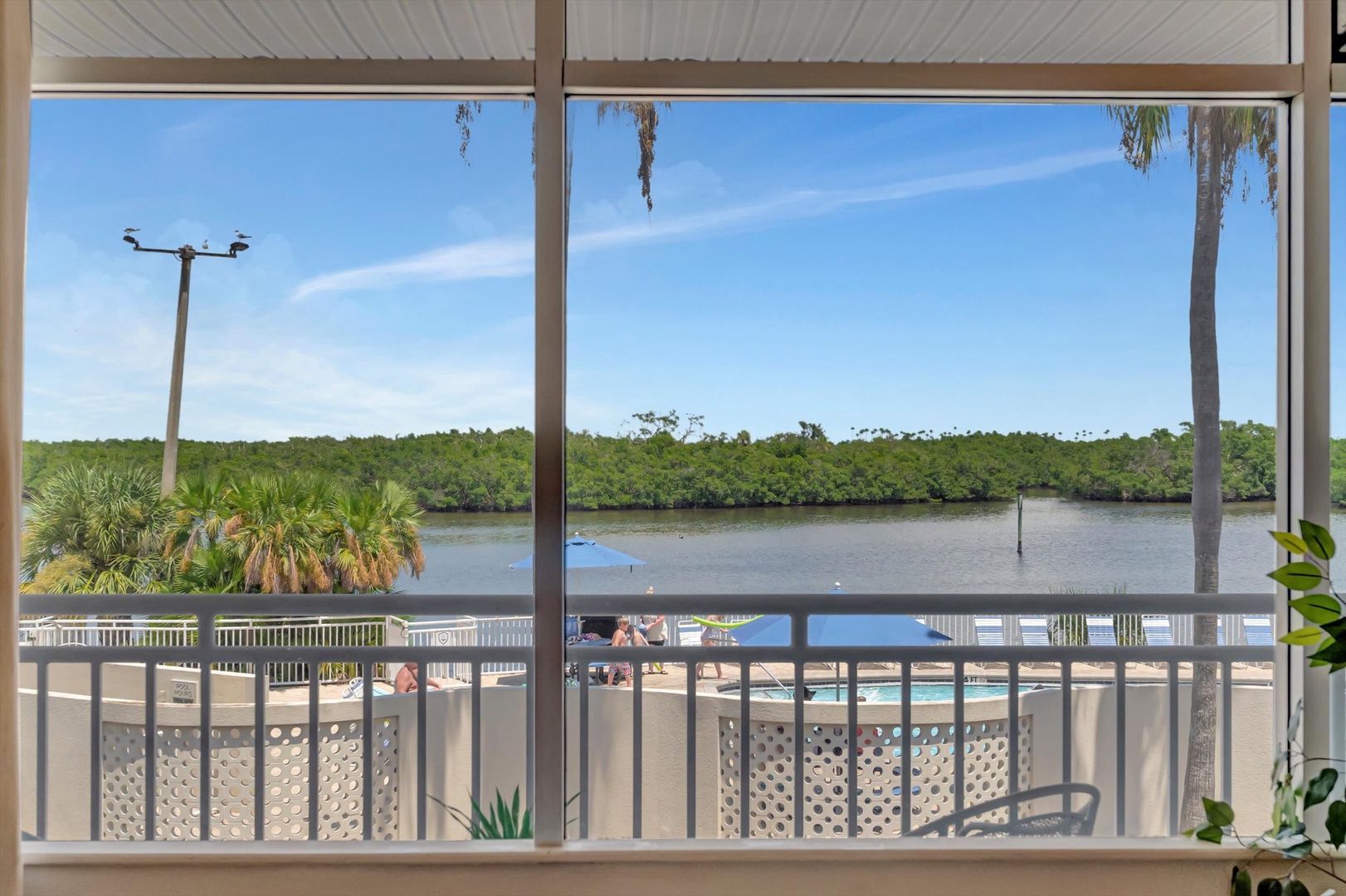 Peaceful river views framed by lush mangroves and swaying palms create your own waterfront retreat.