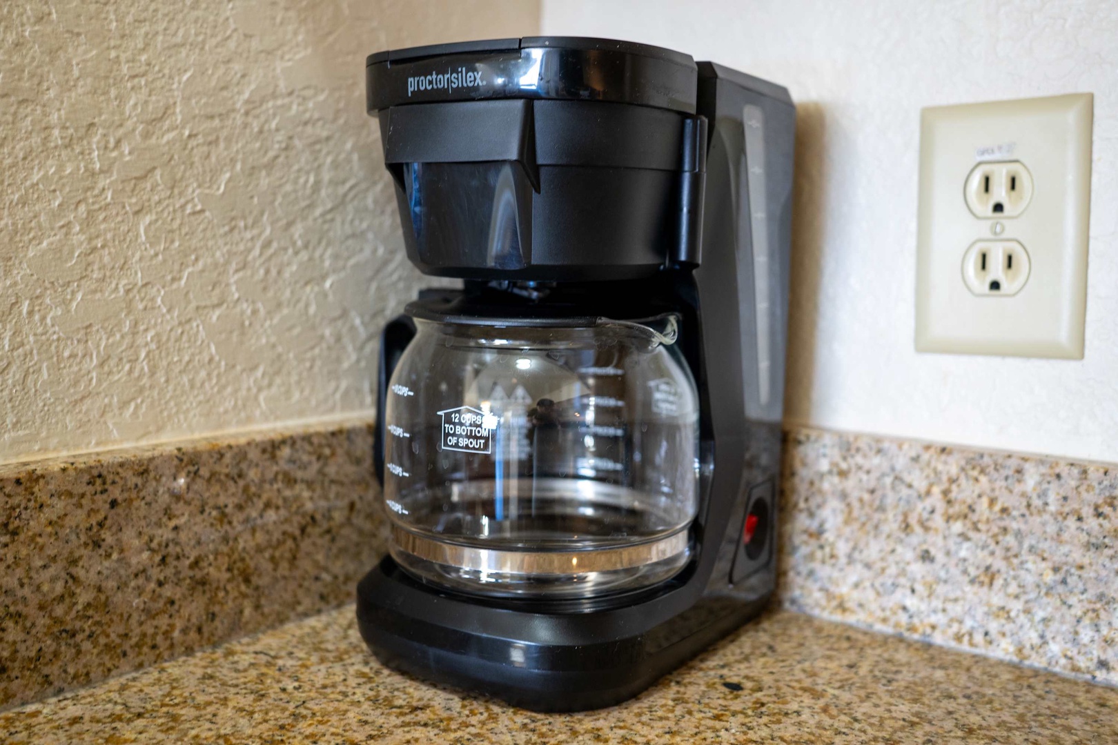 Start your mornings right with fresh coffee at your fingertips—your kitchen is stocked with a reliable coffee maker ready whenever you need that first cup.