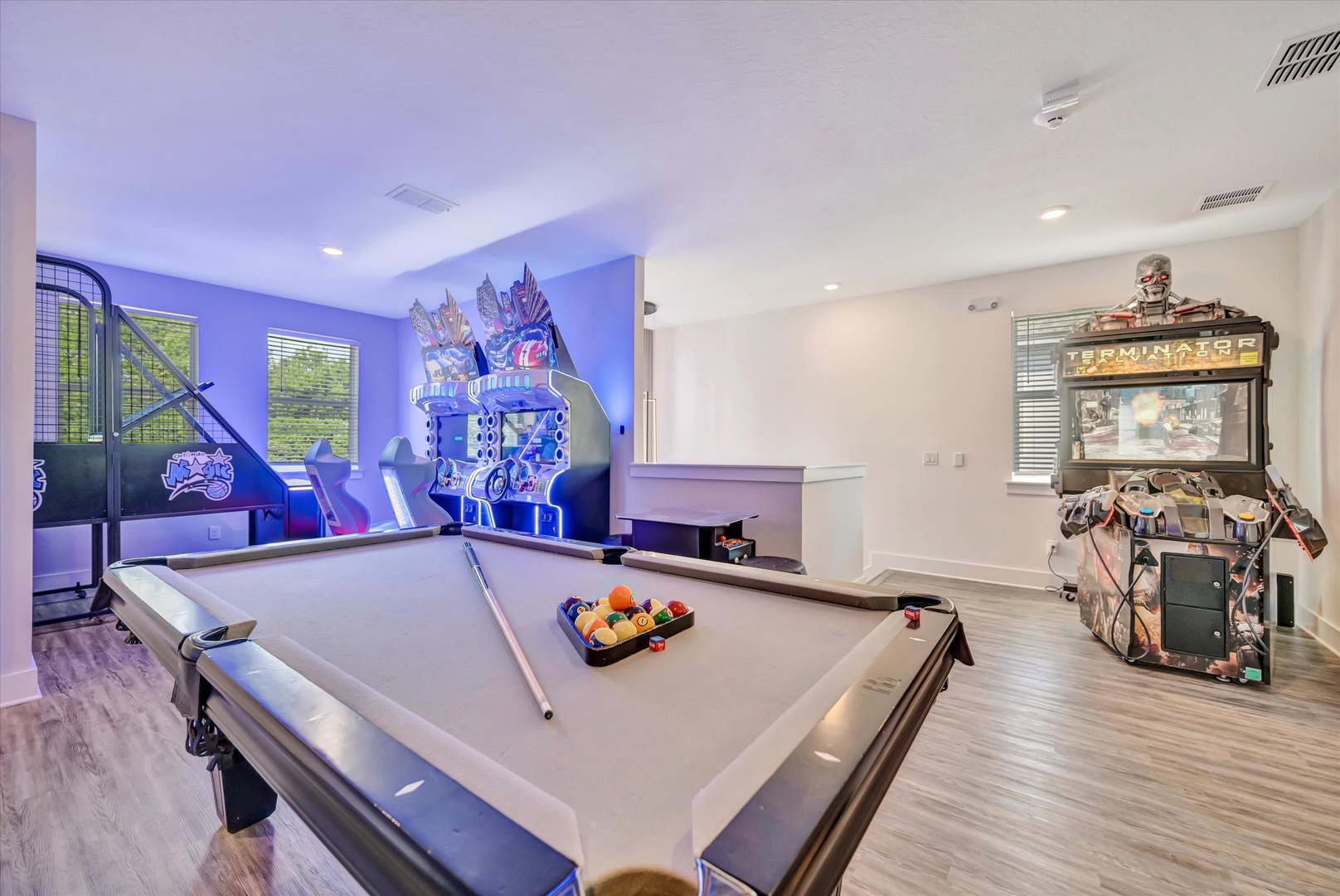 Challenge your friends to a game of pool or test your skills on classic arcade machines in this dedicated entertainment space—perfect for unwinding after a day of adventure.