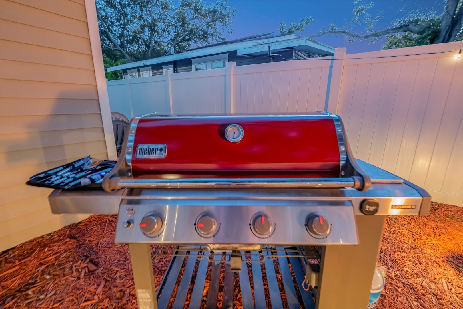 Fire up the grill and savor your meals in your own private outdoor space, complete with a high-quality Weber BBQ ready for your use.