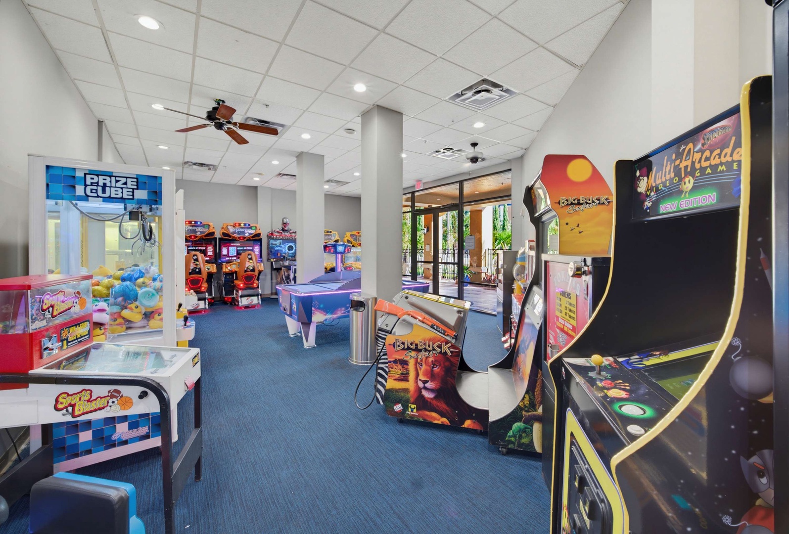Game on! Your vacation includes access to this vibrant arcade room, packed with racing simulators, classic games, air hockey, and prize machines to keep everyone entertained for hours.
