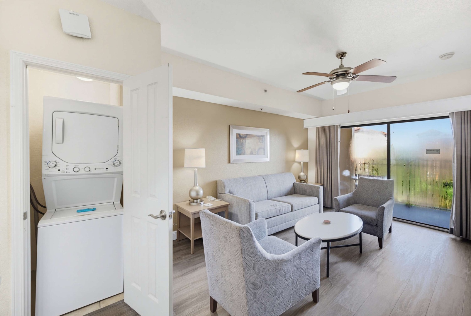 Unwind in your bright, modern living space with comfortable seating, private balcony access, and the convenience of in-unit laundry. This welcoming retreat is designed for your comfort and ease.