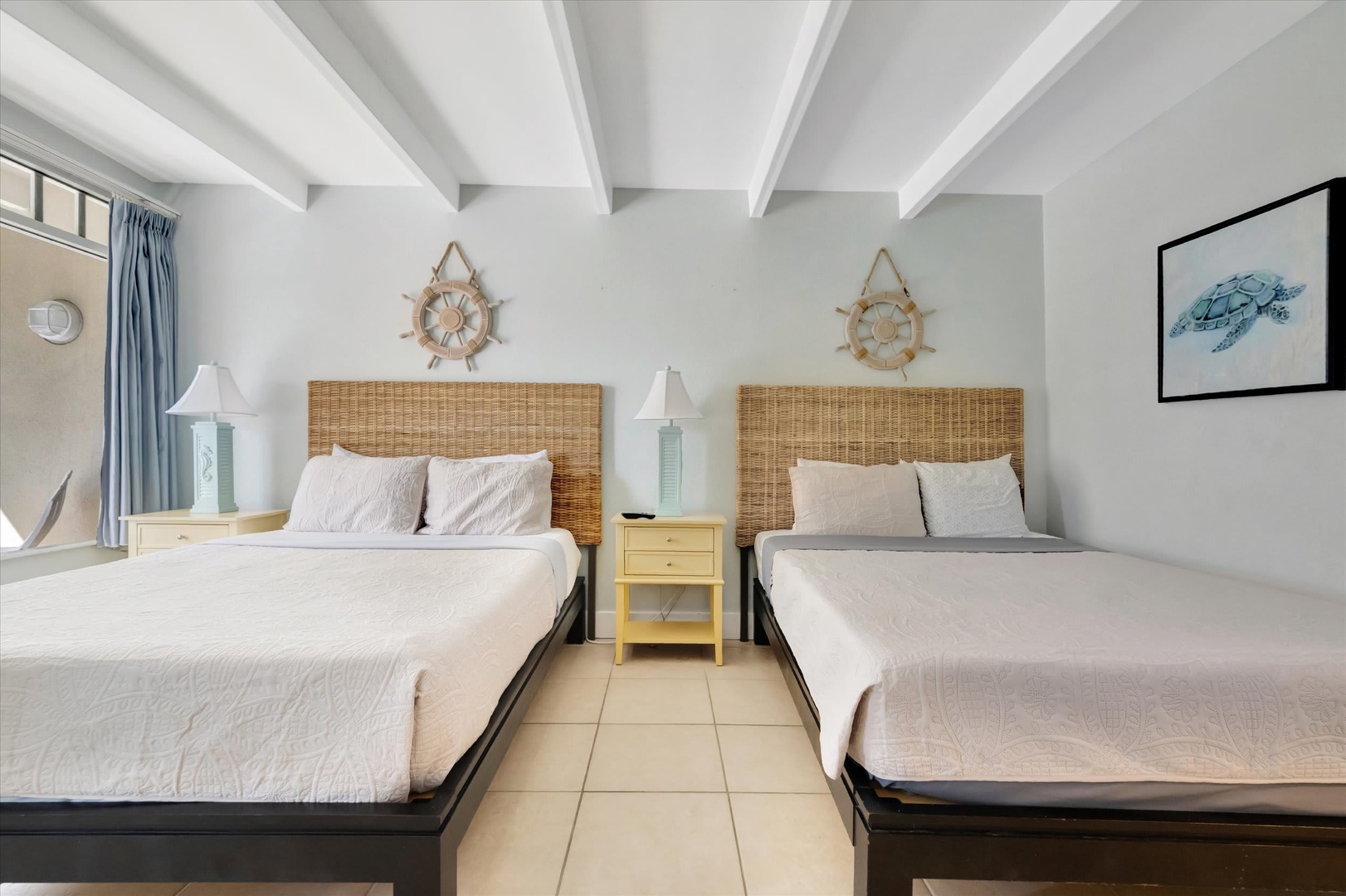 Drift off to sleep in your serene coastal retreat, where nautical touches and soft linens create the perfect haven after a day of sun and adventure.