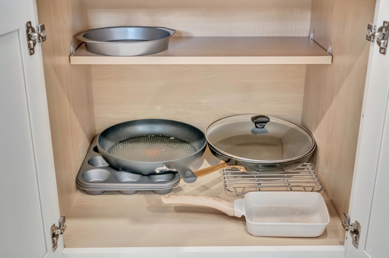 Your kitchen is thoughtfully equipped with quality cookware and essentials, making it easy to prepare meals at home during your stay.