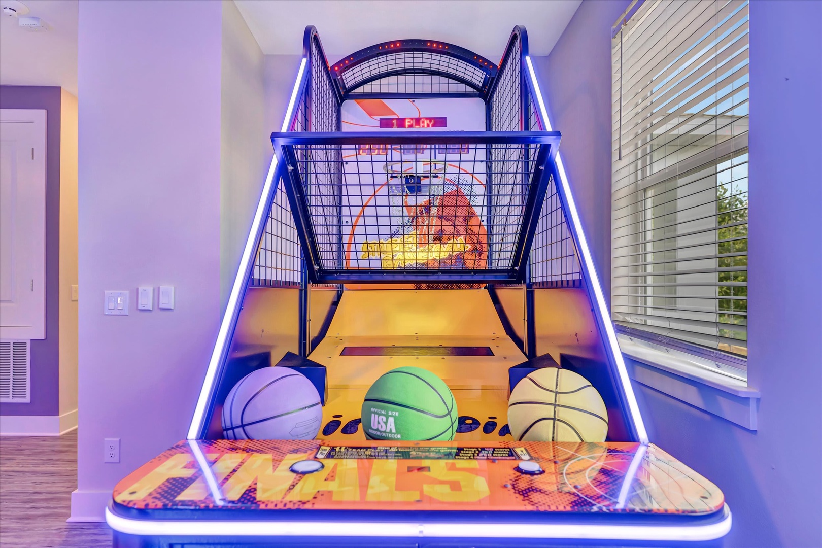 Challenge your friends to a friendly game of arcade basketball—the perfect way to bring out your competitive side and make lasting vacation memories.