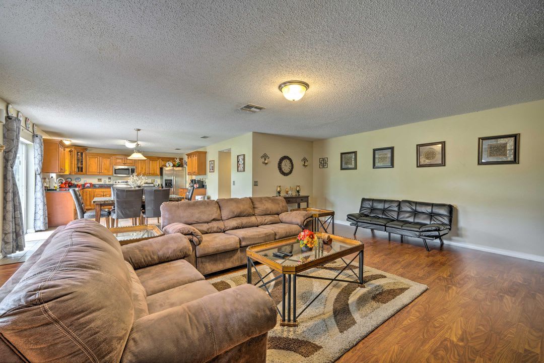 Stretch out on plush sofas in your open living space, where you can relax, gather, and feel at home from the moment you arrive.