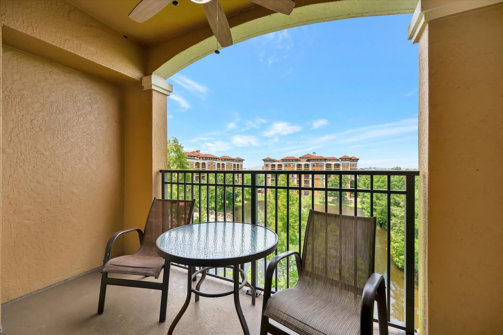 Step onto your private balcony and soak in the peaceful tree-lined views. Perfect for morning coffee or unwinding after a day of adventure.