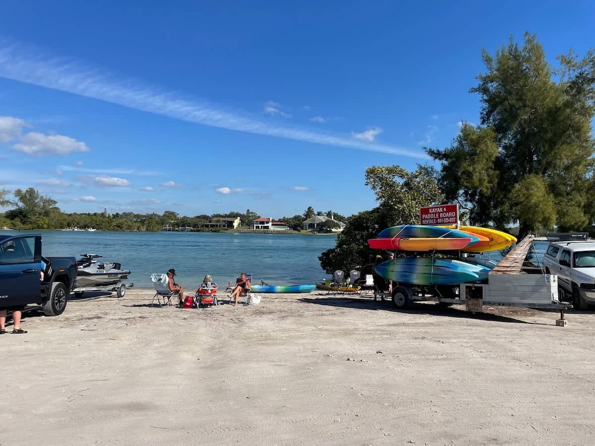 Public kayak and paddleboard rental area located nearby, offering easy access to waterfront activities and scenic exploration of the surrounding waterways.