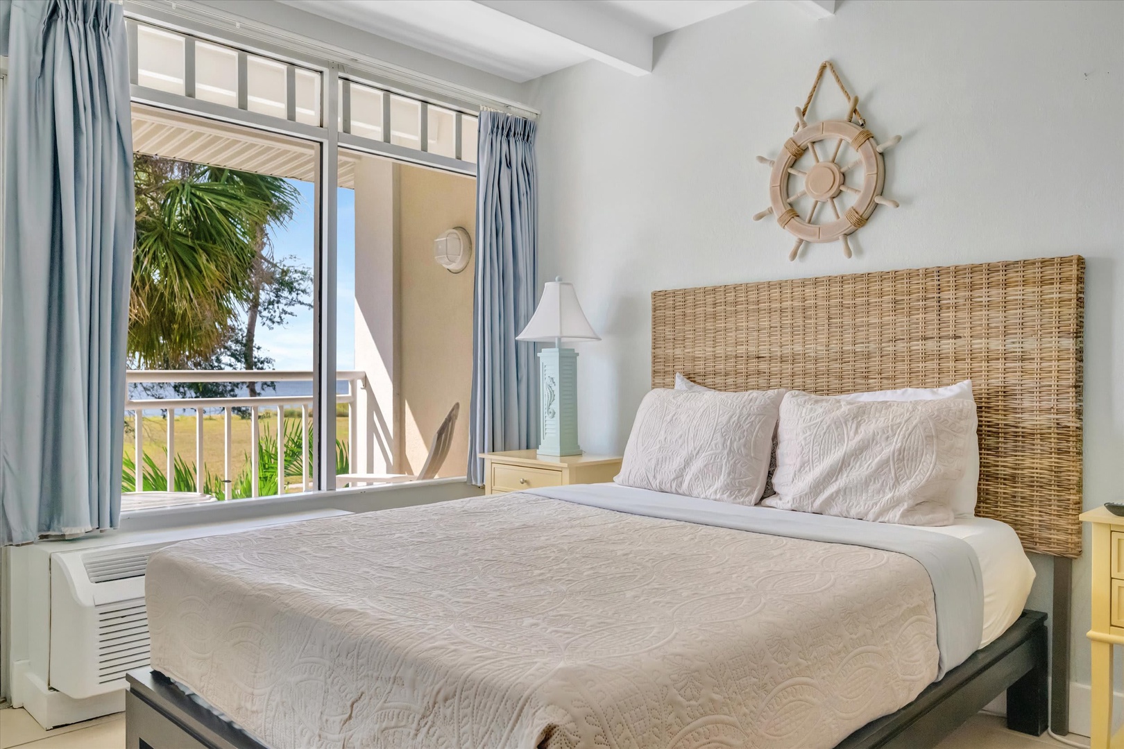 Wake up to soft ocean breezes and tropical views from your nautical-inspired retreat, where the sea and shore are just steps away.