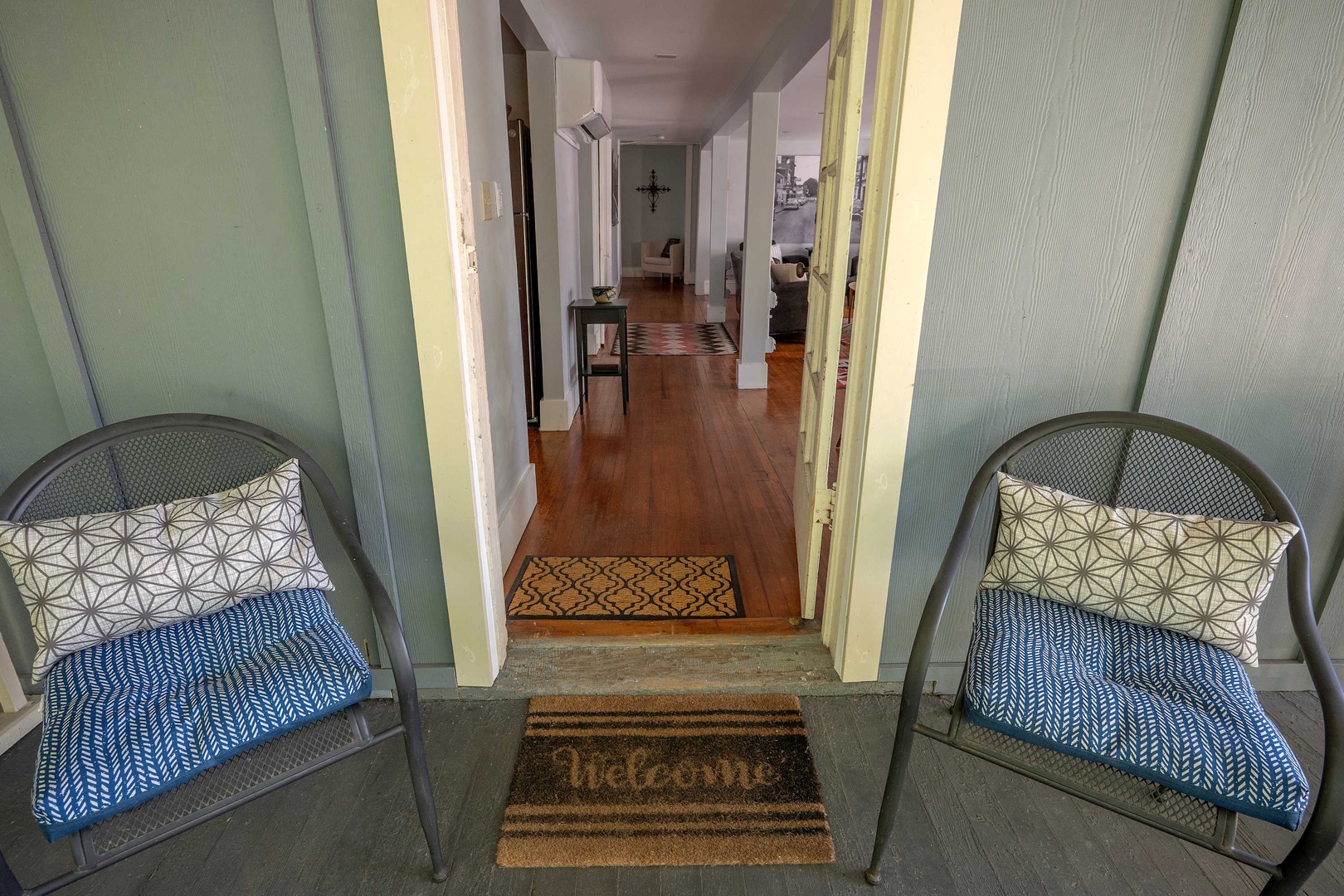 Step through the door into your welcoming home away from home, where warm hardwood floors and thoughtful touches await your arrival.