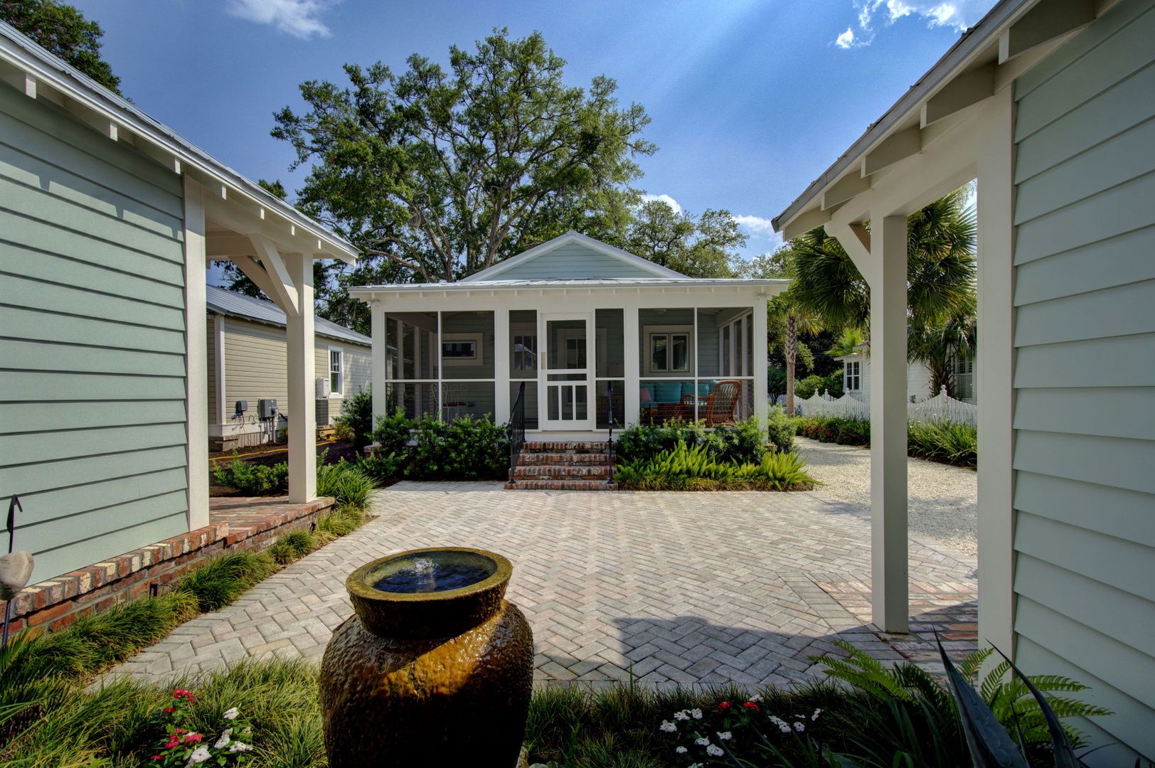 Screened Porch on Main House and Backyard Area