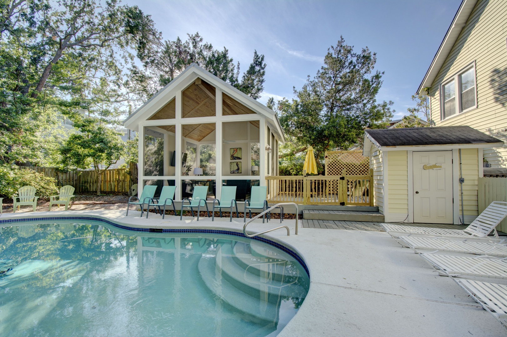 Saltwater Pool and Screened Outdoor Living Area