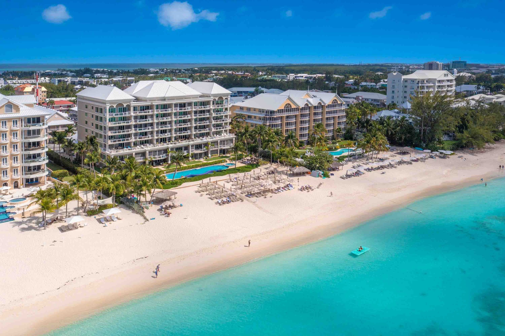 Beach service with sun beds and sunbrellas is set up daily for guests-only.