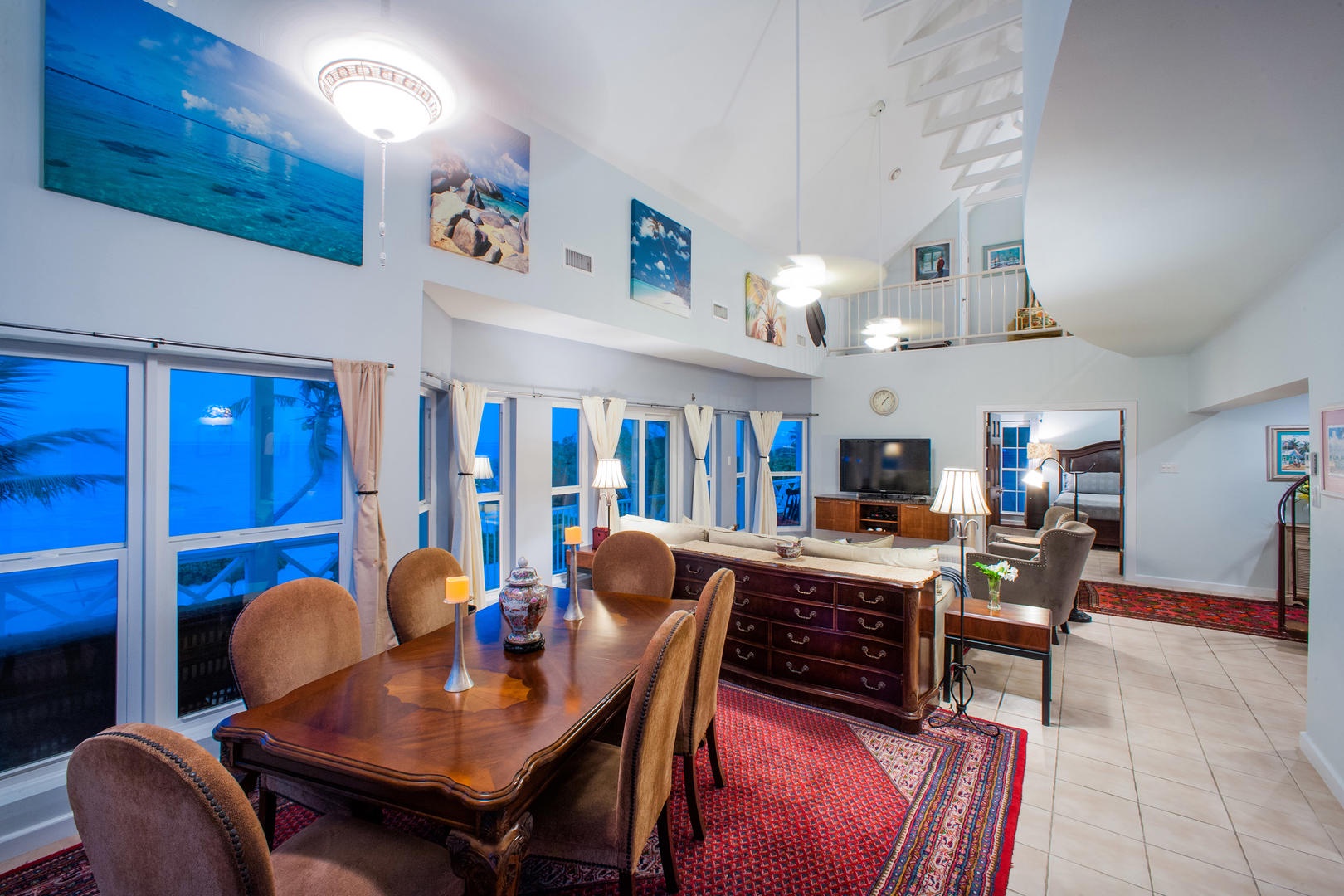 Dining table with room for 6.