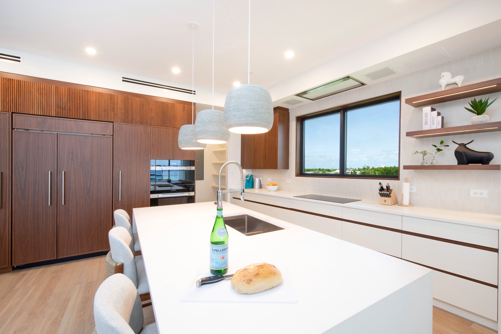 Modern kitchen with top of the line appliances.