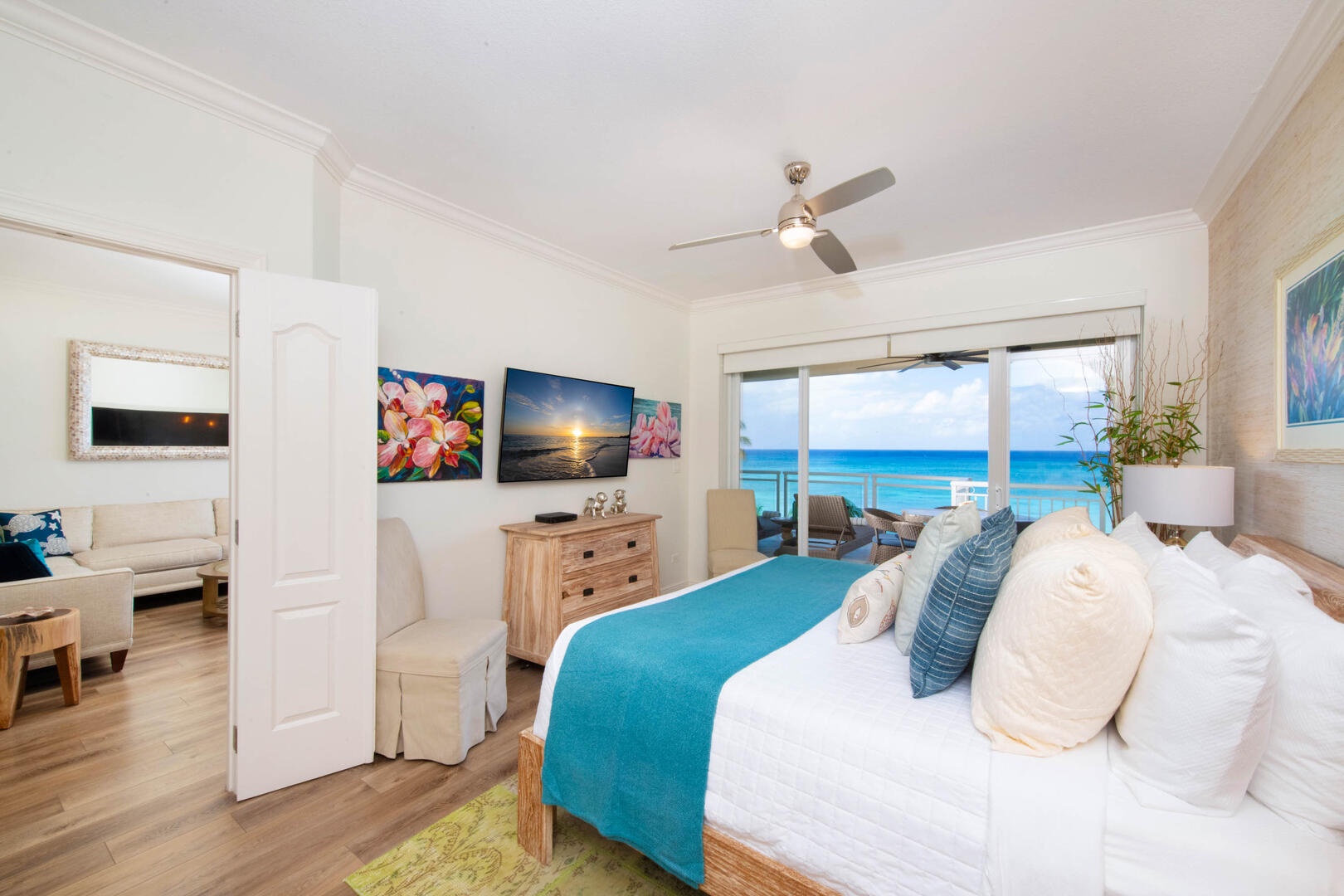 Ocean views from the primary suite.